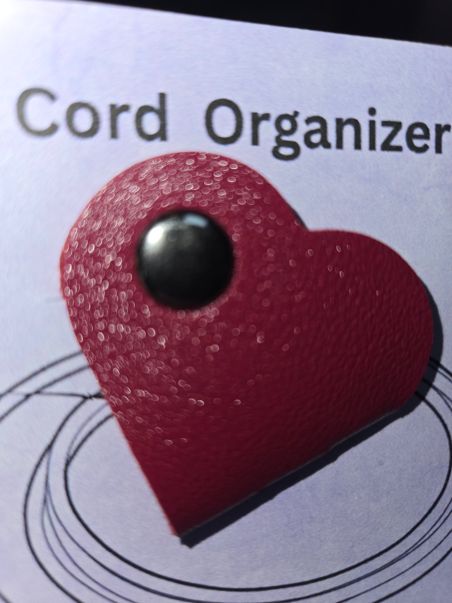 Heart-Shaped cord organizer