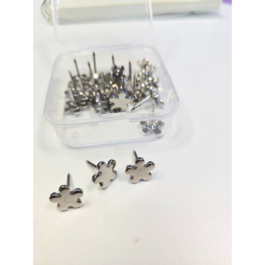Mini Daisy Push Pin Set – 25 Cute Floral Thumbtacks for Bulletin Boards