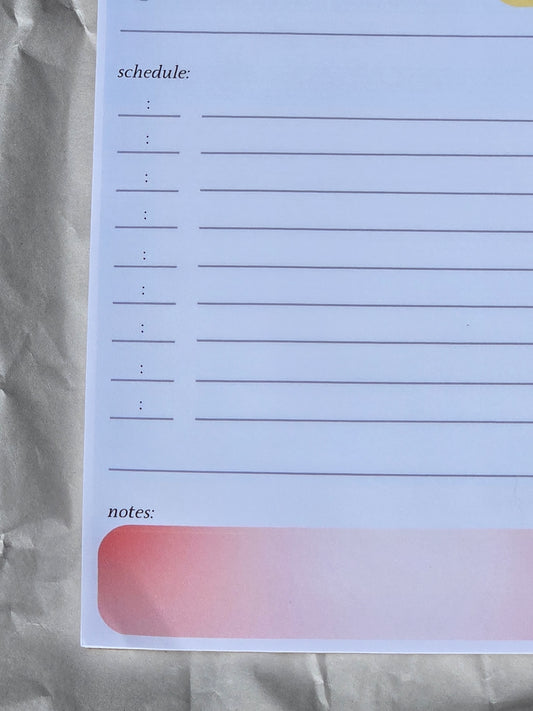 Daily Planner Notepad