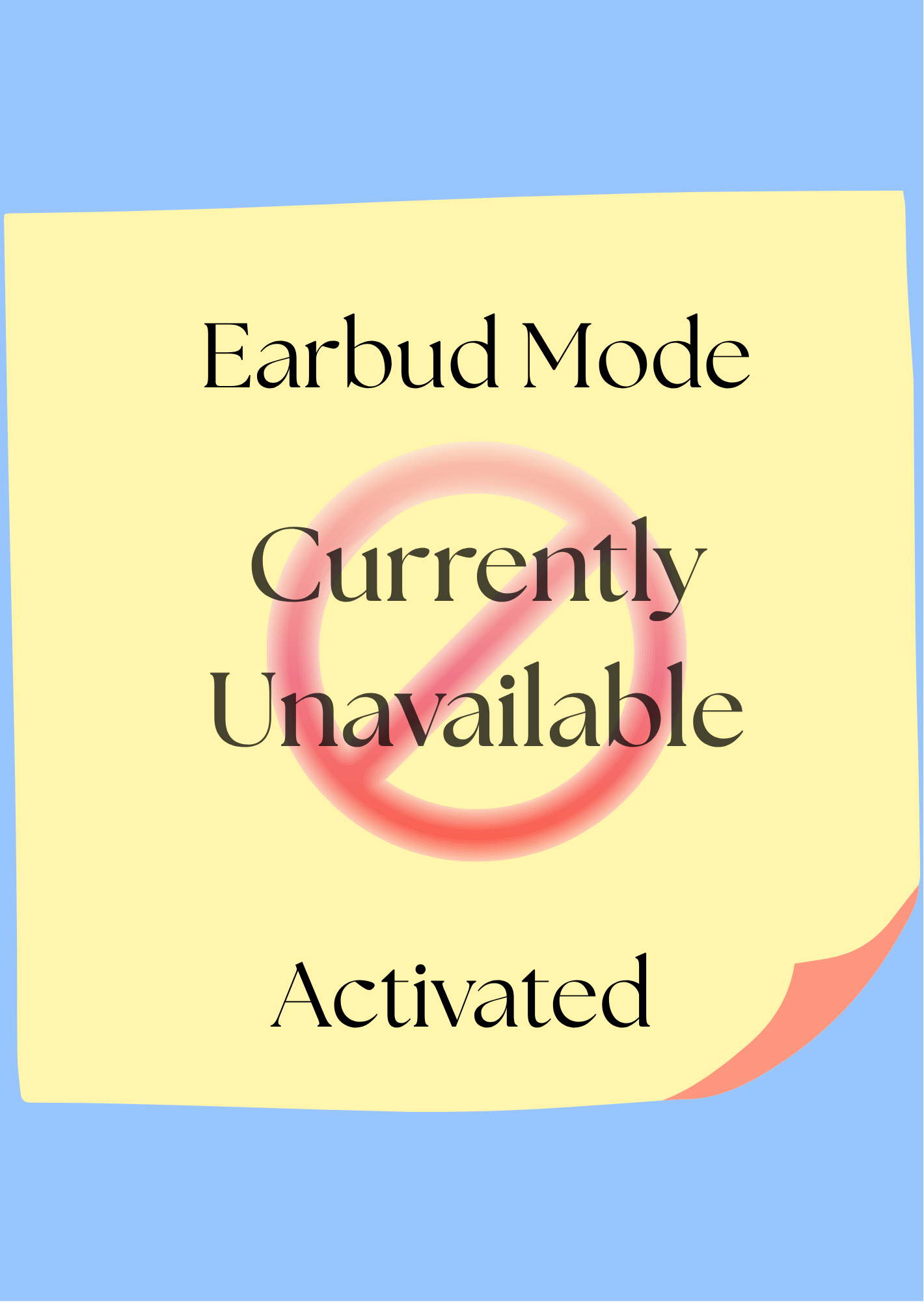 Earbud Mode Activated E-Reader Insert