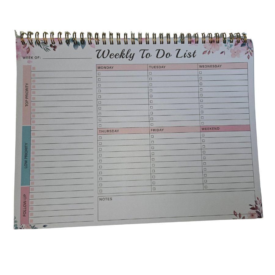 Spiral Weekly To Do List