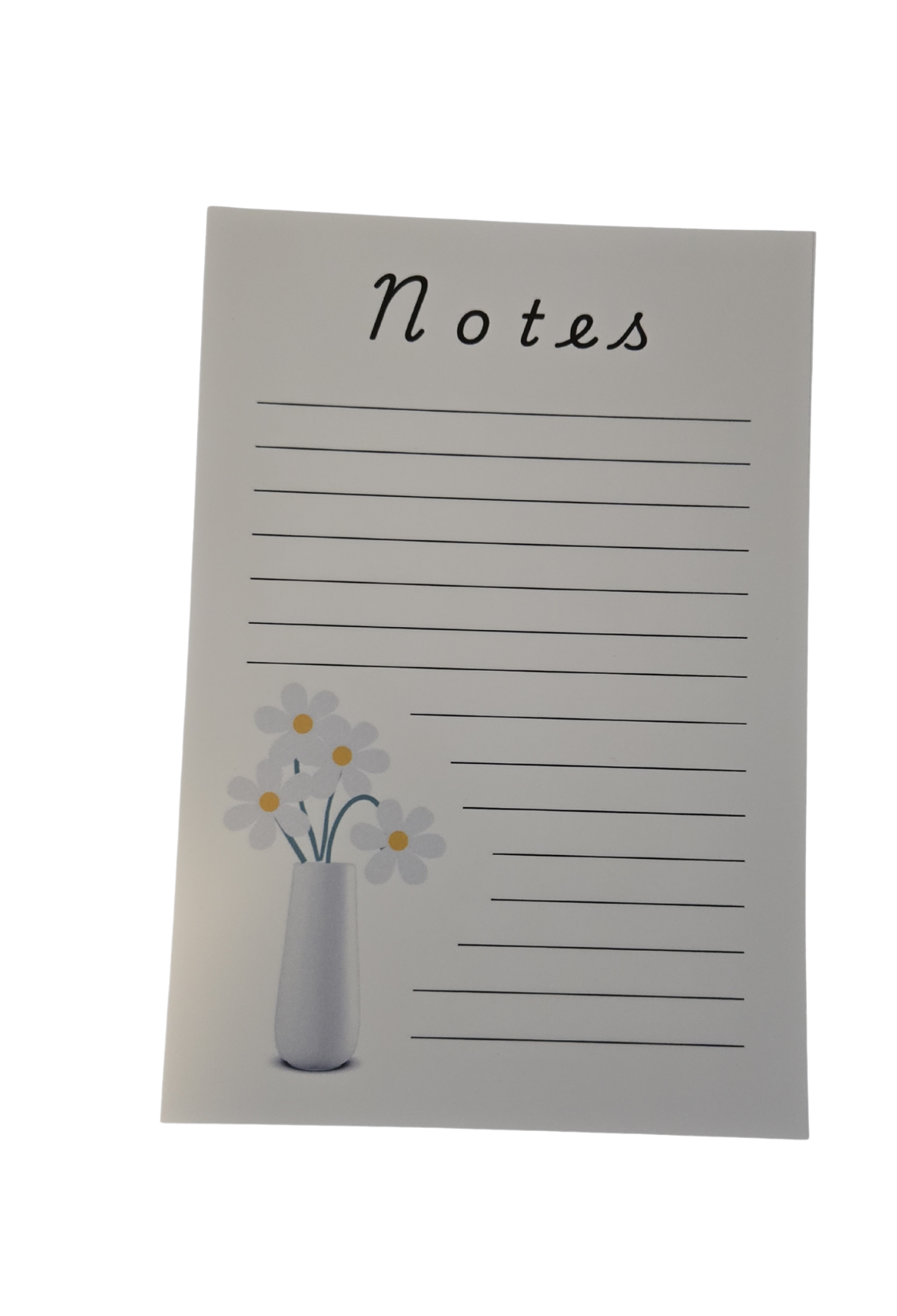 Daisies in Vase Notepad 8.5" x 5.5"