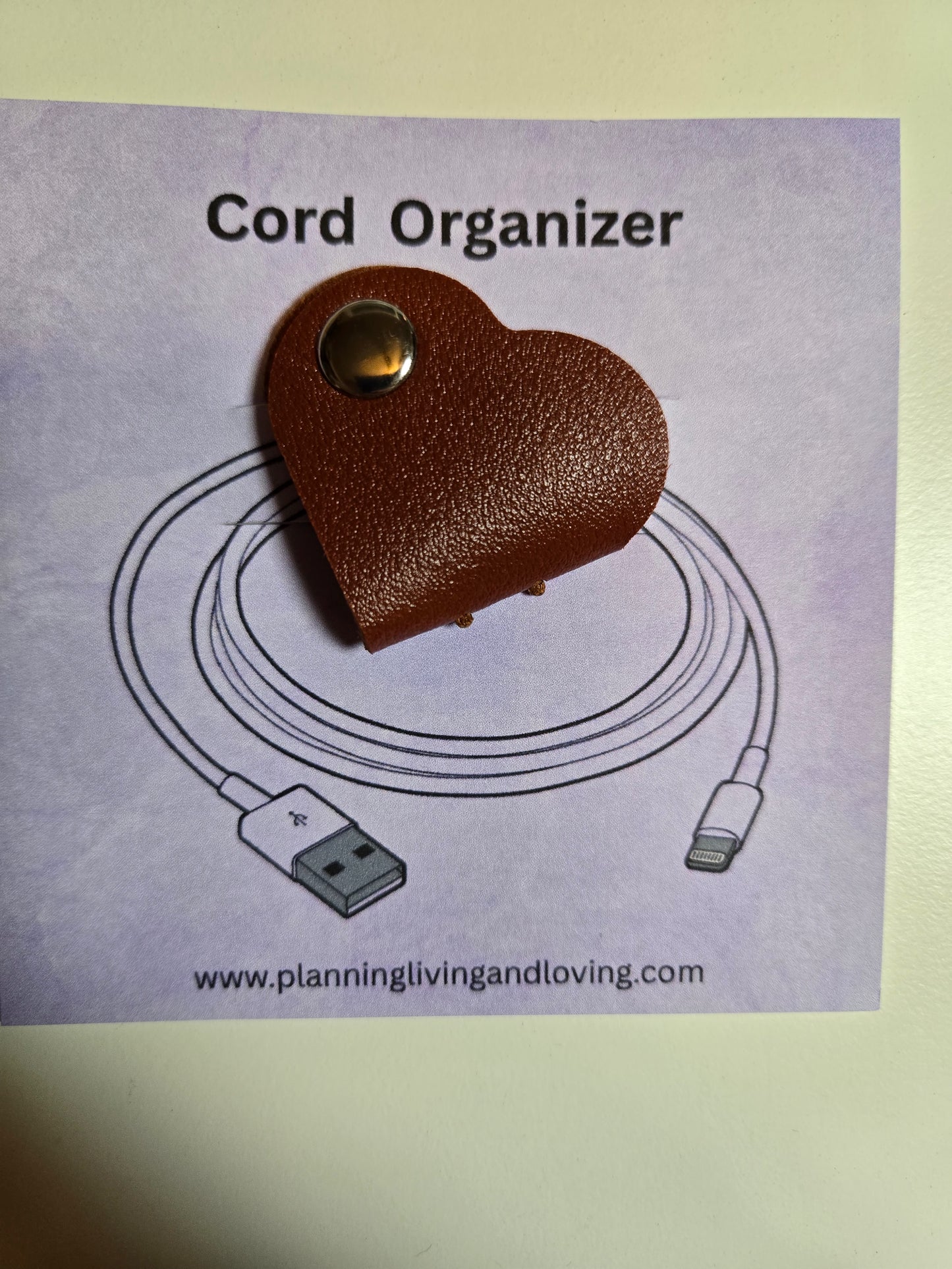 Heart-Shaped cord organizer