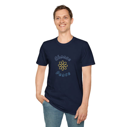Choose Peace Daisy T-Shirt | Minimal Floral Peace Tee