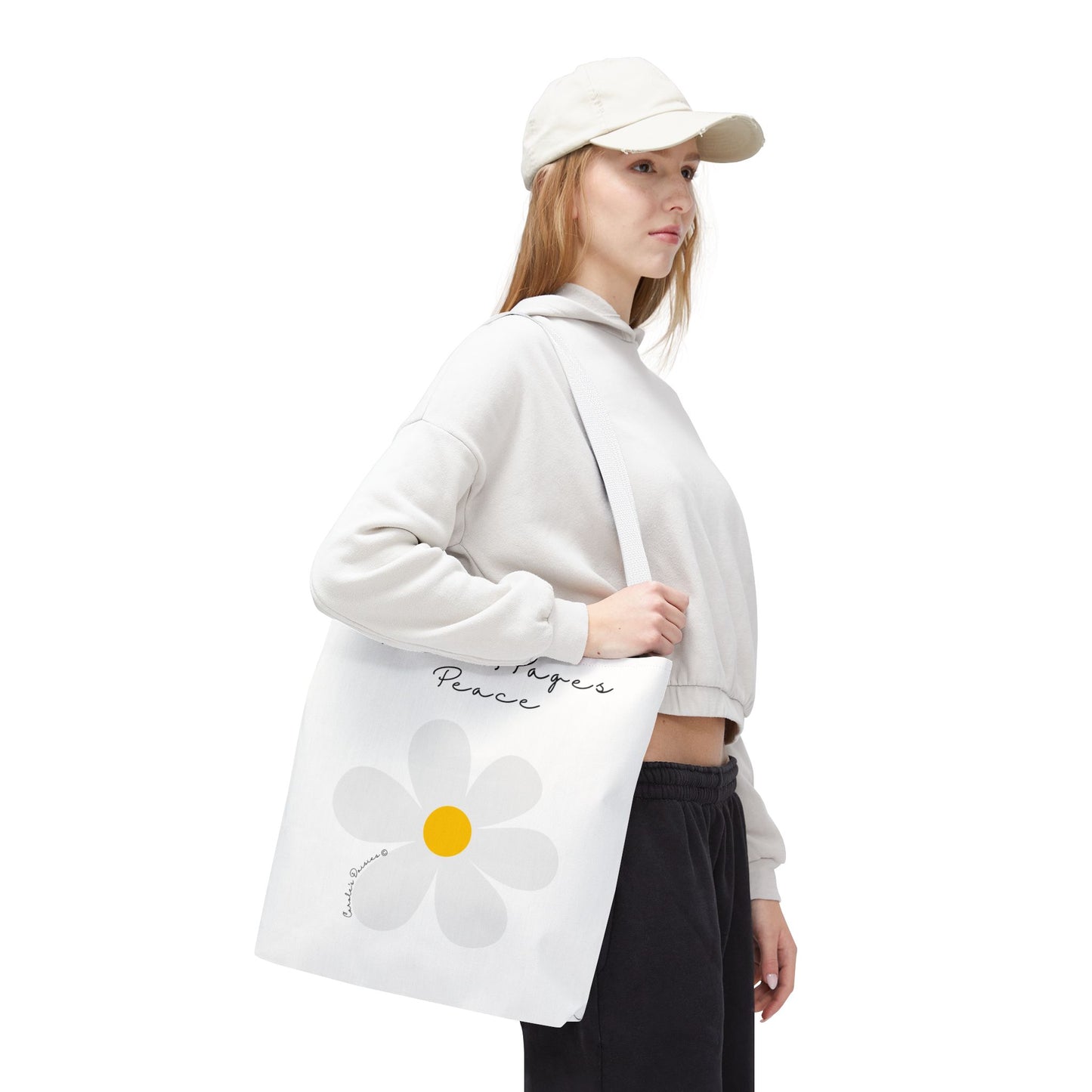 Daisy 'Petals, Papers, Peace' Tote Bag