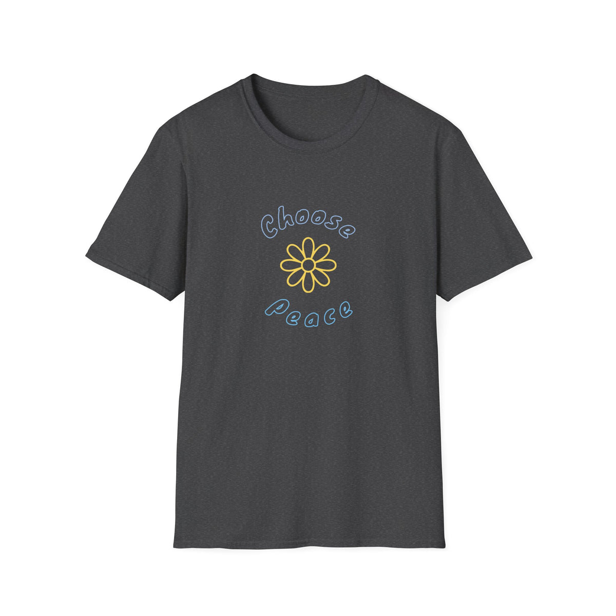 Choose Peace Daisy T-Shirt | Minimal Floral Peace Tee