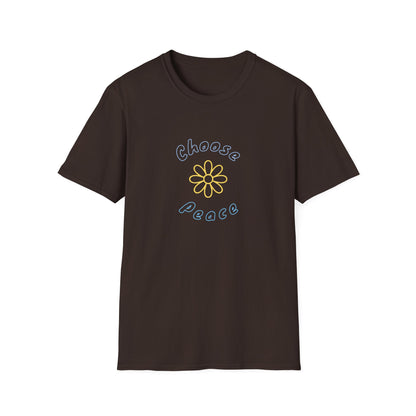 Choose Peace Daisy T-Shirt | Minimal Floral Peace Tee