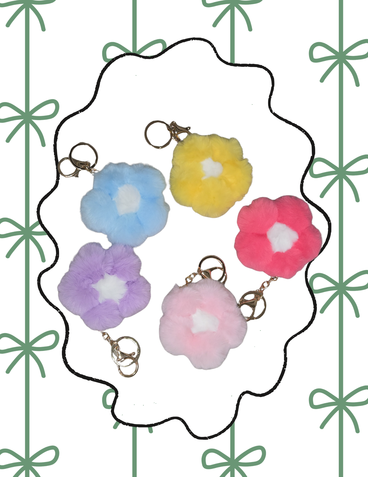 Plush Daisy Keychain