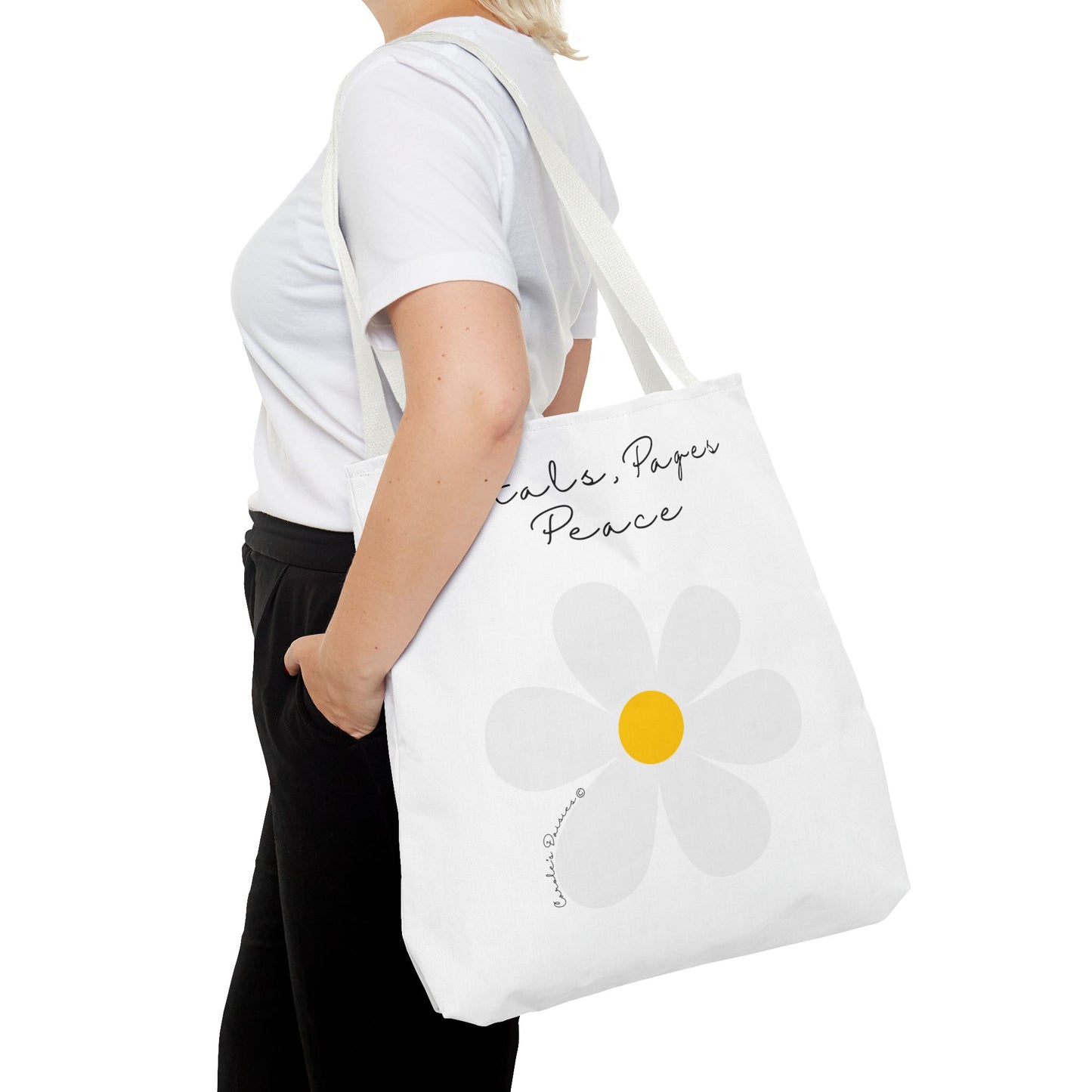Daisy 'Petals, Papers, Peace' Tote Bag