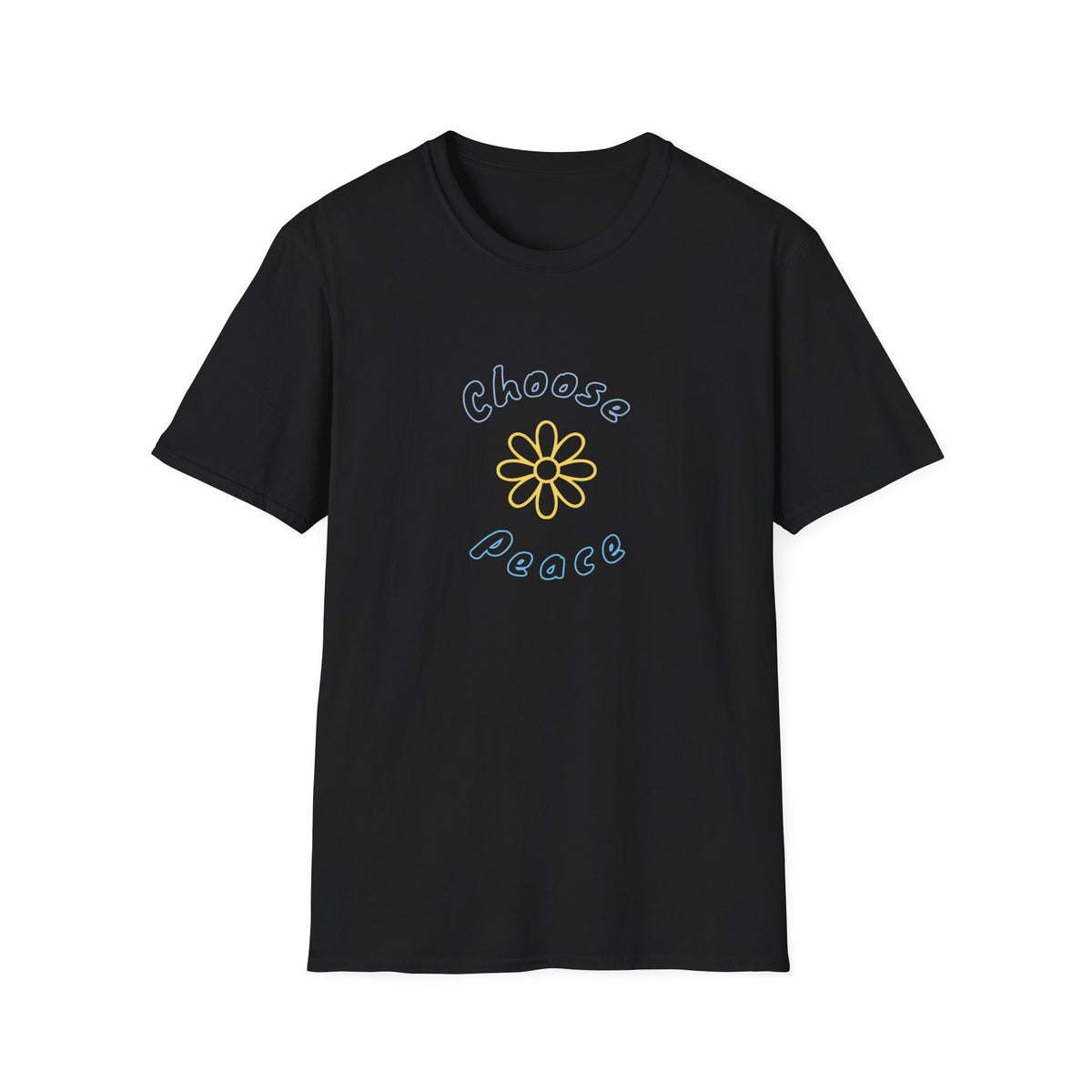 Choose Peace Daisy T-Shirt | Minimal Floral Peace Tee