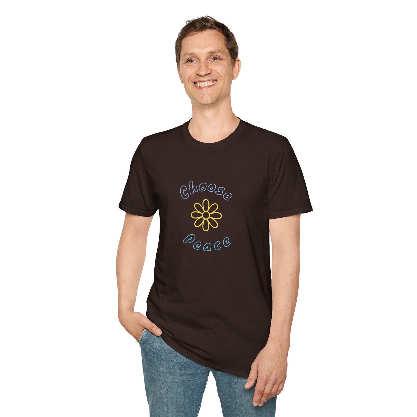 Choose Peace Daisy T-Shirt | Minimal Floral Peace Tee
