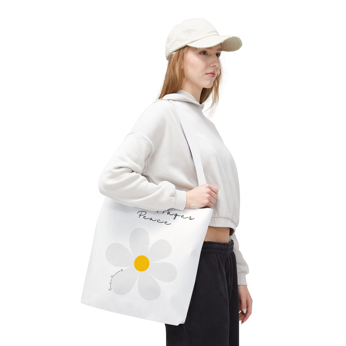 Daisy 'Petals, Papers, Peace' Tote Bag