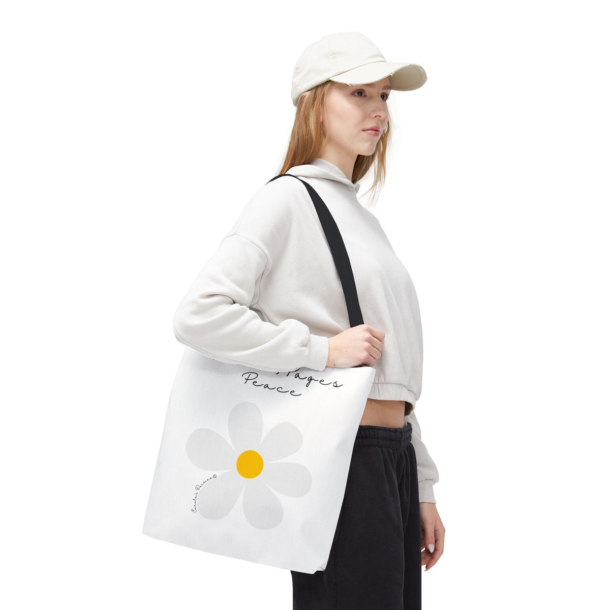 Daisy 'Petals, Papers, Peace' Tote Bag