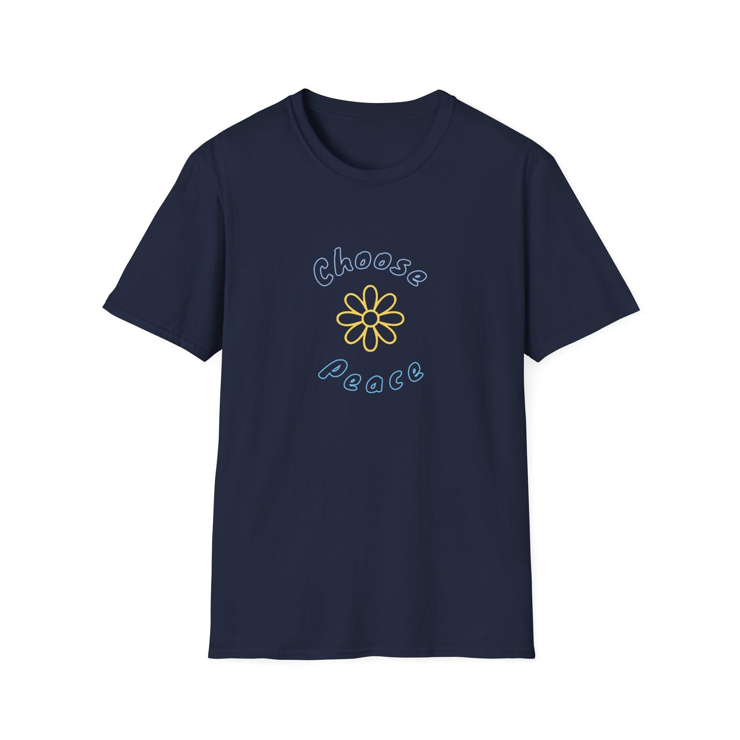 Choose Peace Daisy T-Shirt | Minimal Floral Peace Tee