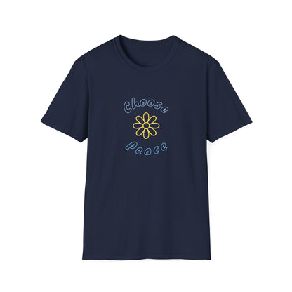 Choose Peace Daisy T-Shirt | Minimal Floral Peace Tee