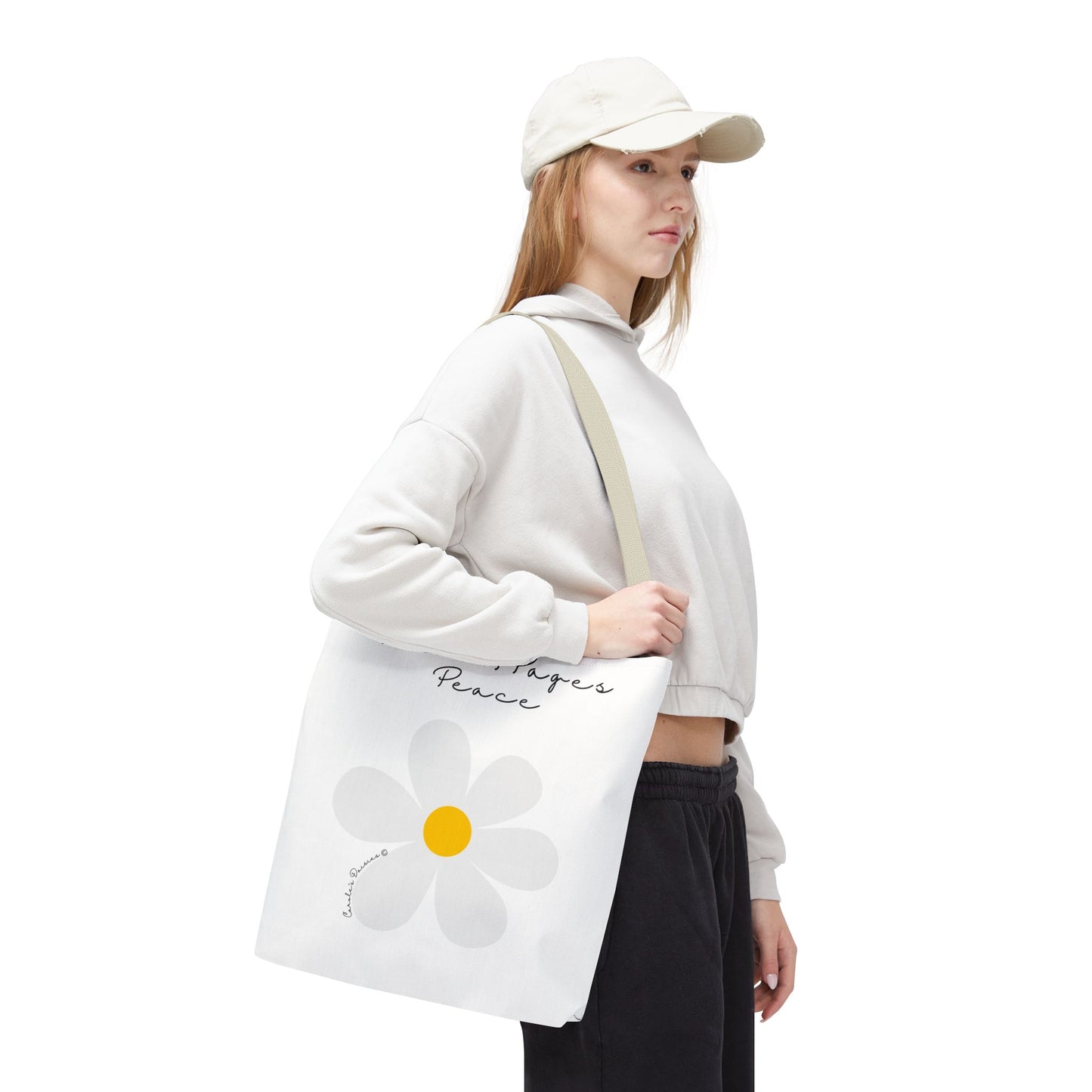 Daisy 'Petals, Papers, Peace' Tote Bag