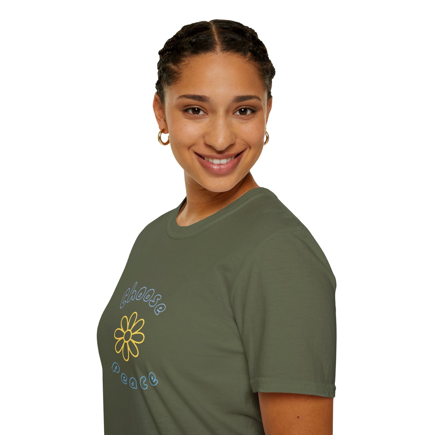 Choose Peace Daisy T-Shirt | Minimal Floral Peace Tee
