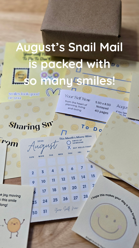 Monthly Snail Mail – Confidence Building Bundle with Stationery & Motivational Stickers