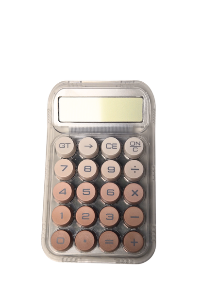 🌈 Ombre Chunky Buttons Clear Case Calculator