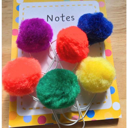 Fluffy Polka Dot Paper Clip as a bookmark, Notebook or Planner Accessory