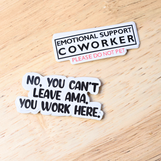 Work Bestie Stickers - Set of 2