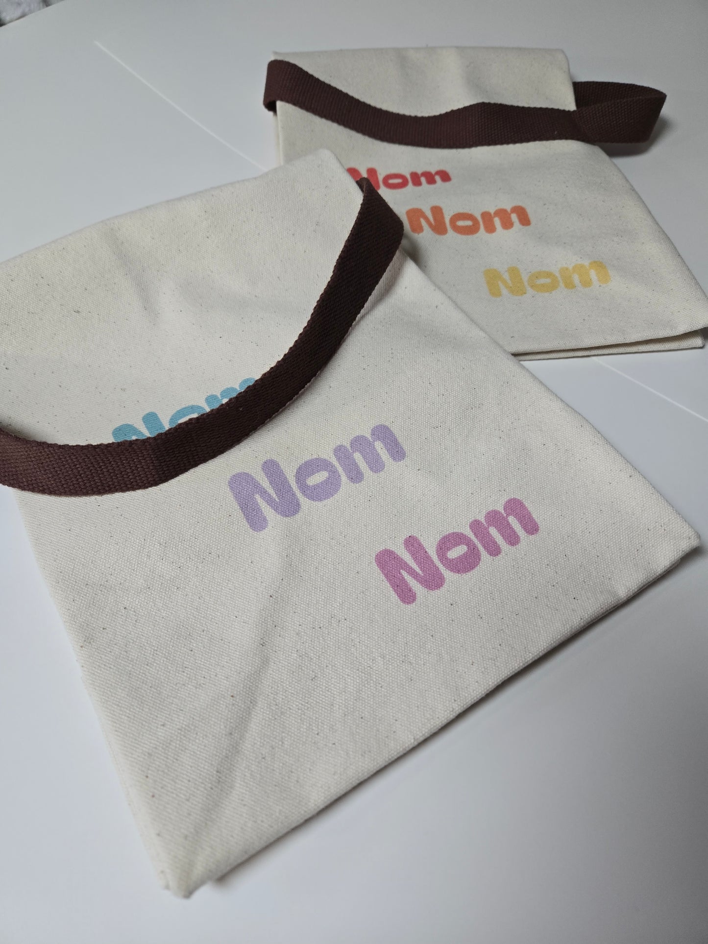 Cute Lunch or Snack Tote - Nom Nom Nom