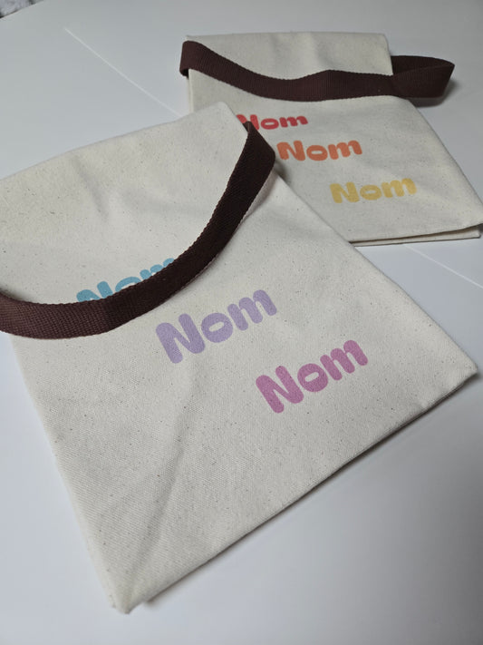 Cute Lunch or Snack Tote - Nom Nom Nom