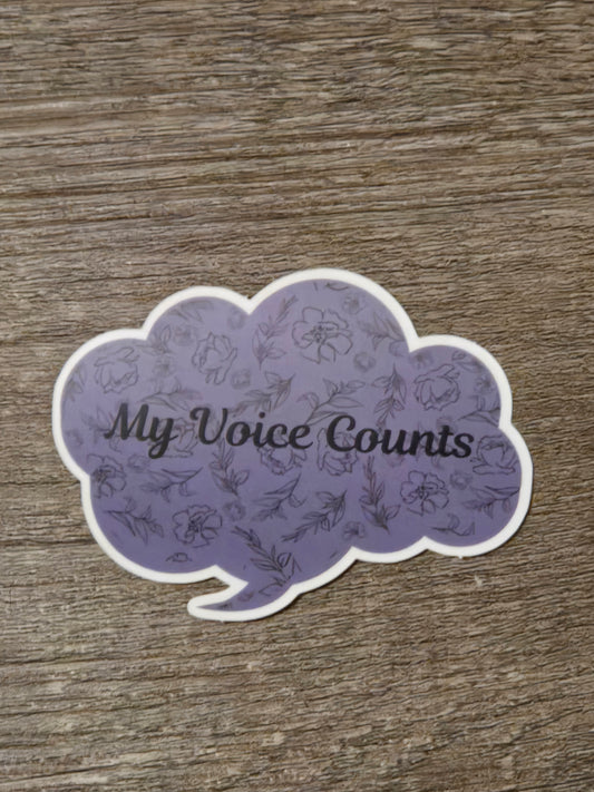 My Voice Counts sticker