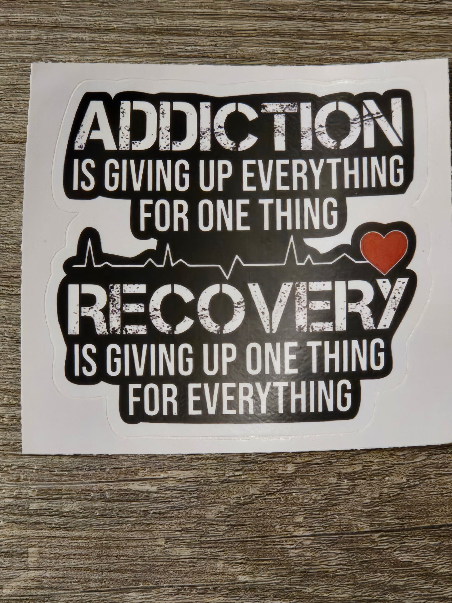 Addiction sticker