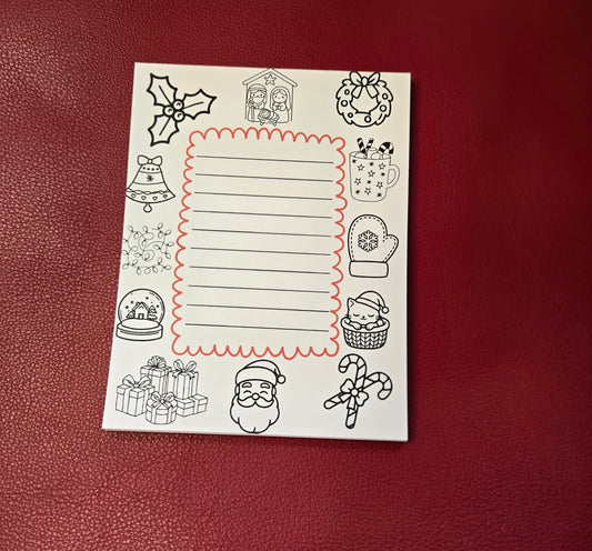 Christmas Color-In Notepad