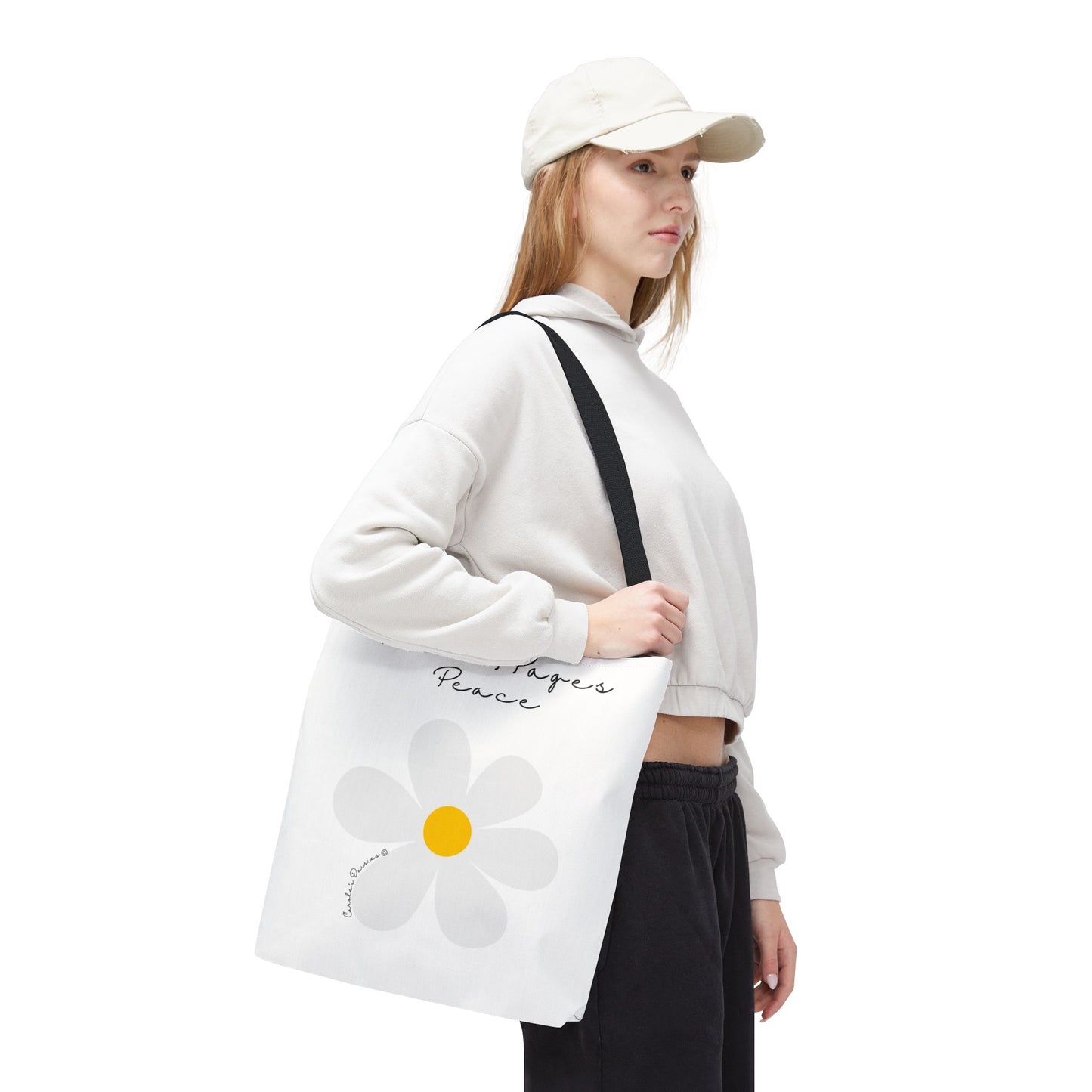 Daisy 'Petals, Papers, Peace' Tote Bag