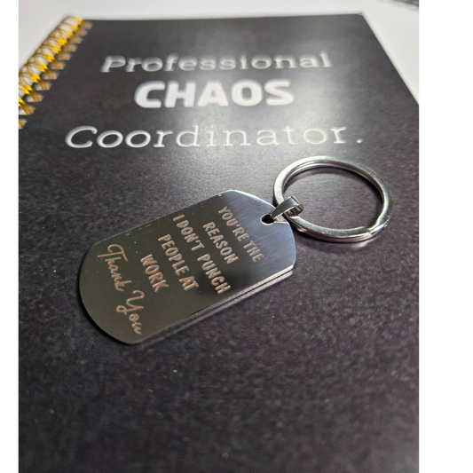 Funny Dog Tag Keychain