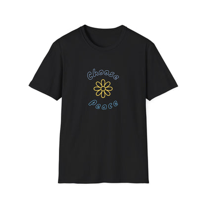 Choose Peace Daisy T-Shirt | Minimal Floral Peace Tee