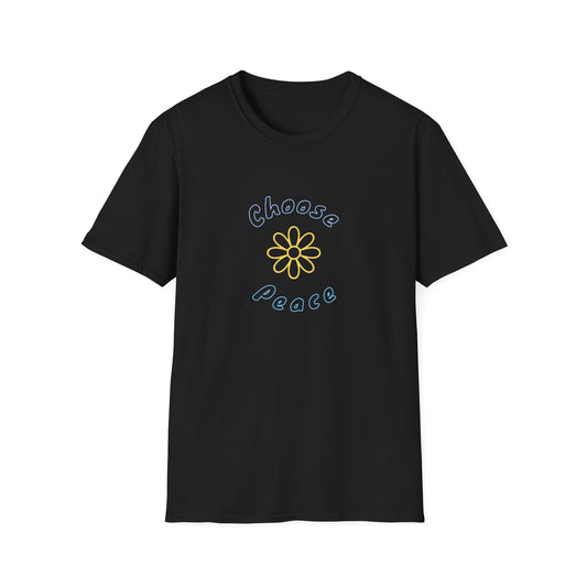 Choose Peace Daisy T-Shirt | Minimal Floral Peace Tee