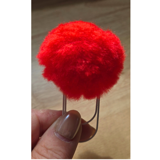 Fluffy Polka Dot Paper Clip as a bookmark, Notebook or Planner Accessory