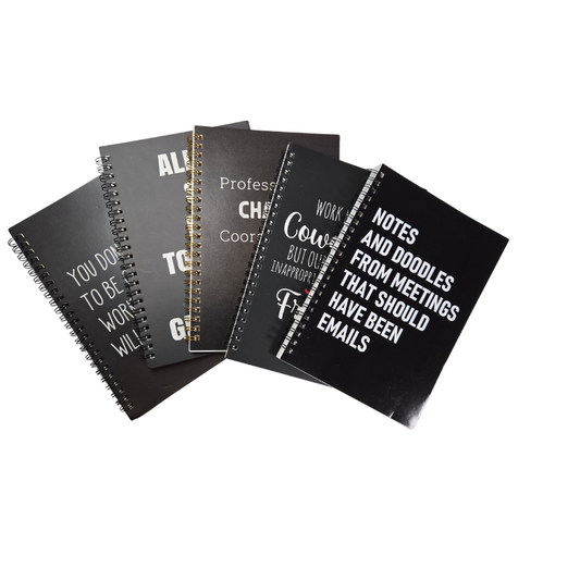 Funny Sarcastic Notebooks for Work - Lined Notebooks with Witty Quotes