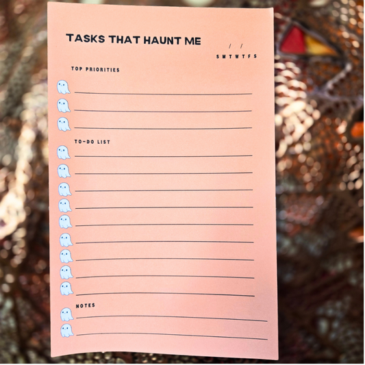 Tasks that Haunt Me Notepad