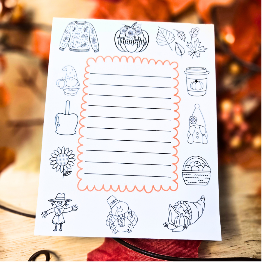Autumn Color-In Notepad