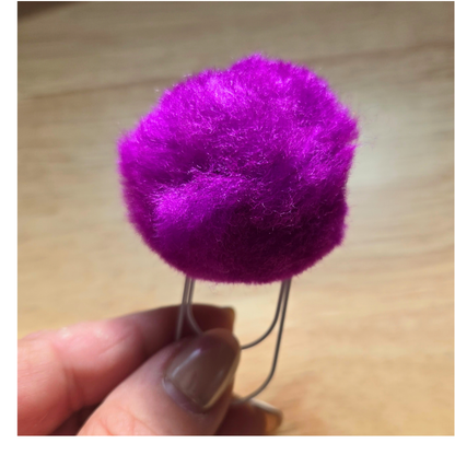 Fluffy Polka Dot Paper Clip as a bookmark, Notebook or Planner Accessory