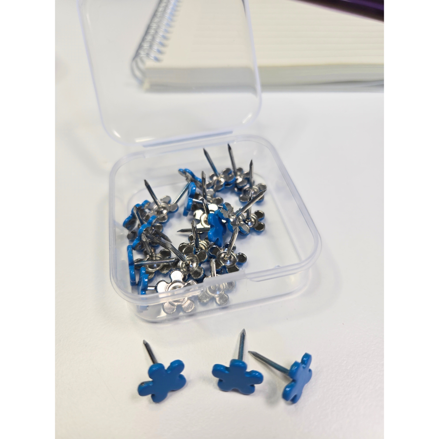 Mini Daisy Push Pin Set – 25 Cute Floral Thumbtacks for Bulletin Boards