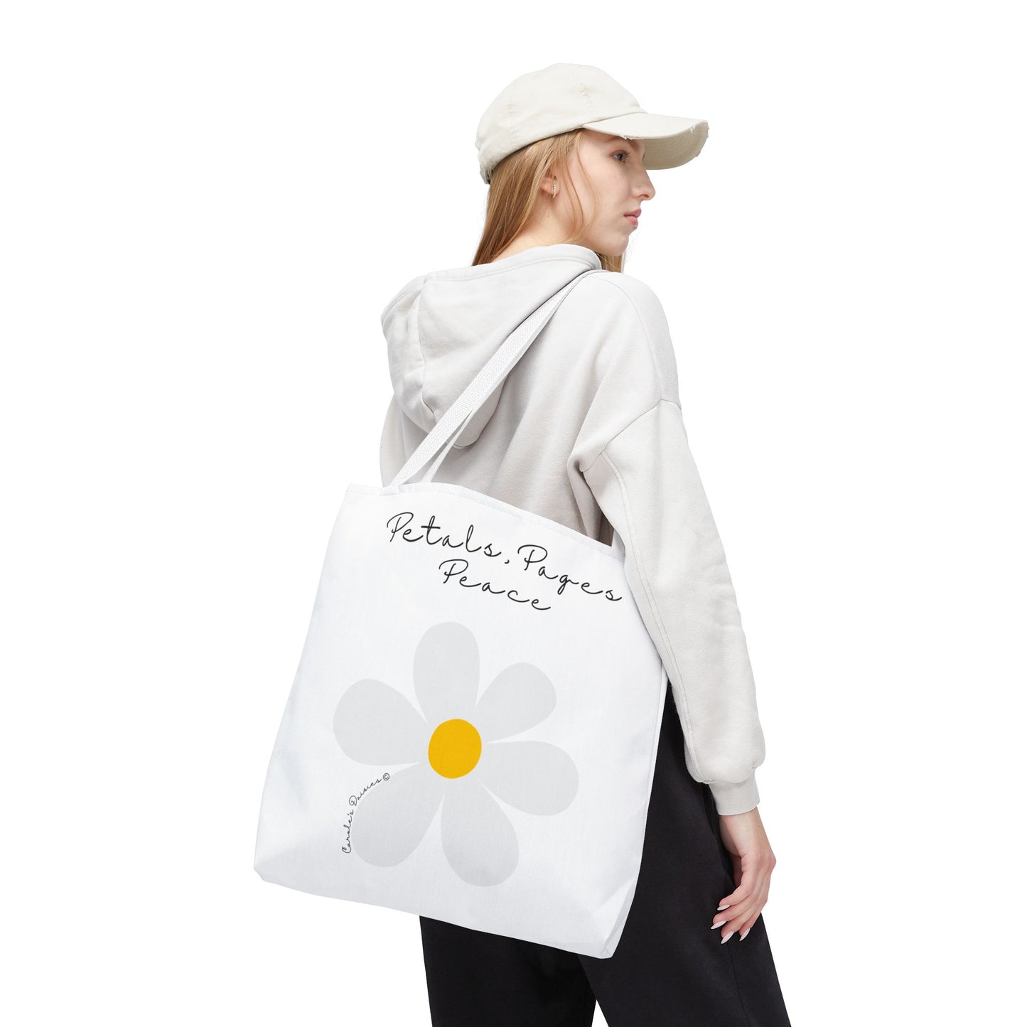 Daisy 'Petals, Papers, Peace' Tote Bag