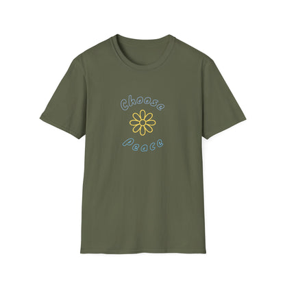 Choose Peace Daisy T-Shirt | Minimal Floral Peace Tee