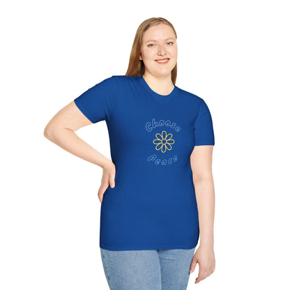 Choose Peace Daisy T-Shirt | Minimal Floral Peace Tee