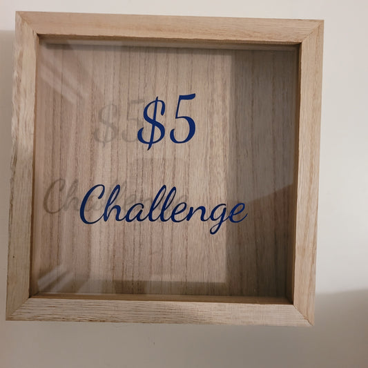 $5 Savings Tracker and Cash Box