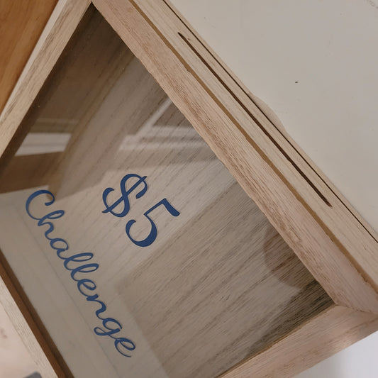 $5 Savings Tracker and Cash Box