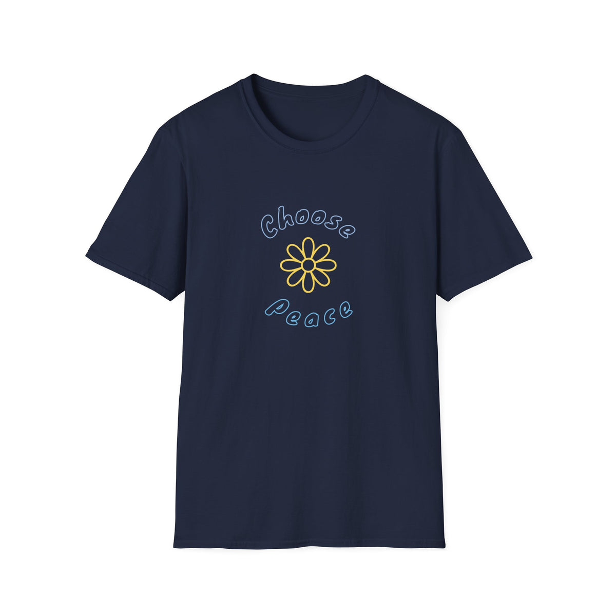 Choose Peace Daisy T-Shirt | Minimal Floral Peace Tee