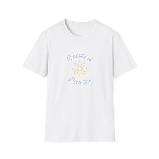 Choose Peace Daisy T-Shirt | Minimal Floral Peace Tee