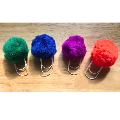 Fluffy Polka Dot Paper Clip as a bookmark, Notebook or Planner Accessory