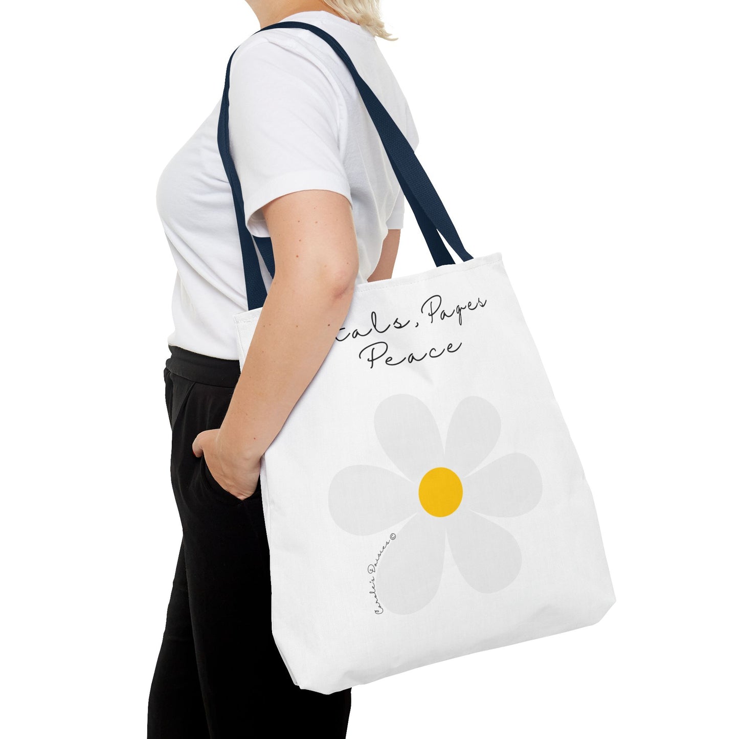 Daisy 'Petals, Papers, Peace' Tote Bag