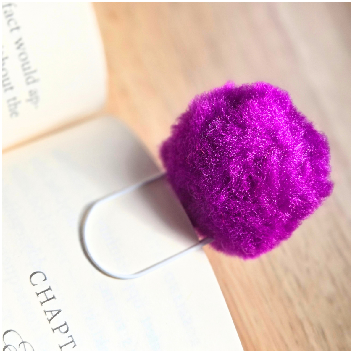 Fluffy Polka Dot Paper Clip as a bookmark, Notebook or Planner Accessory